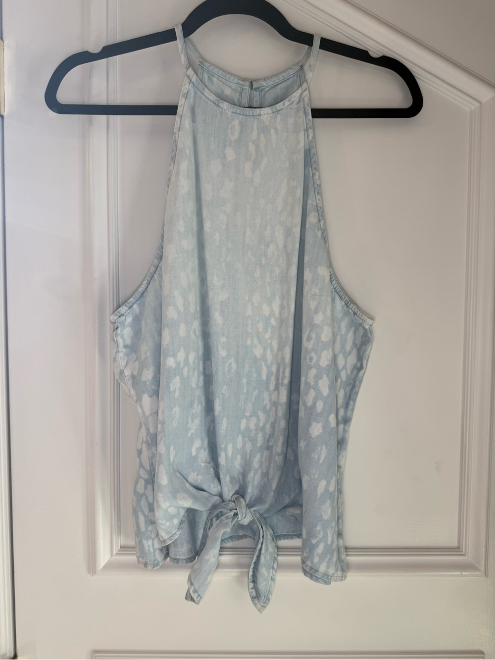 Cloth & Stone Anthropologie Blue Tie-Front Halter Top — XL — Never Worn